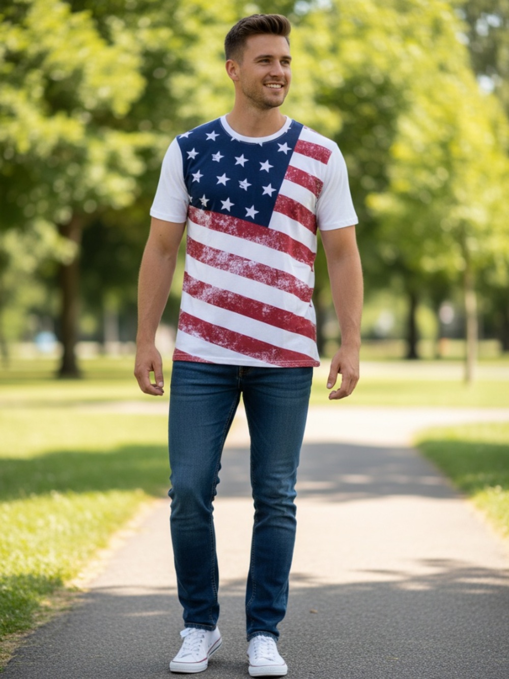NWT Flag shirt XXLG